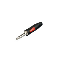 Connettore Jack Mono (TS) da 6,35 mm ideale per applicazioni mono sbilanciate per strumenti musicali.  Colore nero con inserto r